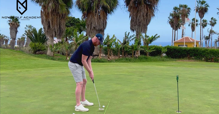 Putting - vzdálenost od míče